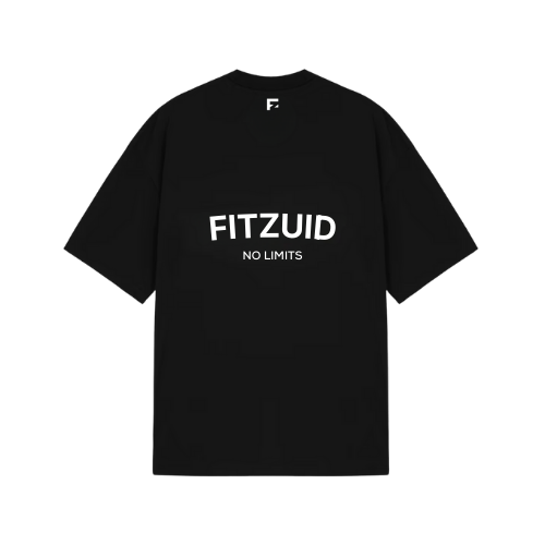 T-SHIRT FITZUID ZWART